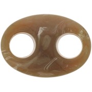 Maglia in acrilico forma di chicco di caffè 32x23 mm - Marrone marmorizzato x1|raw }}