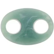 Maglia in acrilico Chicco di caffè 32x23 mm - Marmo verde acqua x1