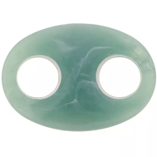Maglia in acrilico Chicco di caffè 32x23 mm - Marmo verde acqua x1