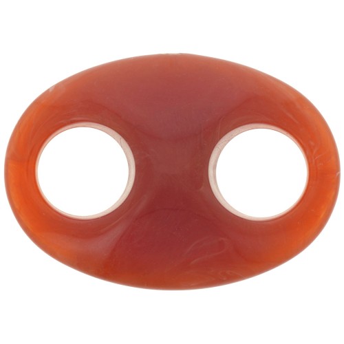 Maglia in acrilico Chicco di caffè 32x23 mm - Terracotta marmorizzata x1