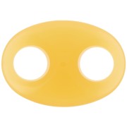 Maglia in acrilico a forma di chicco di caffè 32x23 mm - Giallo x1