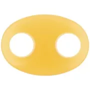 Maglia in acrilico a forma di chicco di caffè 32x23 mm - Giallo x1