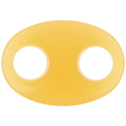 Maglia in acrilico a forma di chicco di caffè 32x23 mm - Giallo x1