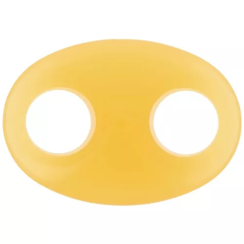 Maglia in acrilico a forma di chicco di caffè 32x23 mm - Giallo x1
