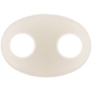 Maglia in acrilico a forma di chicco di caffè 32x23 mm - Ecrù x1