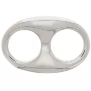 Distanziatore chicco di caffè 22x14,5 mm - Rodio x1