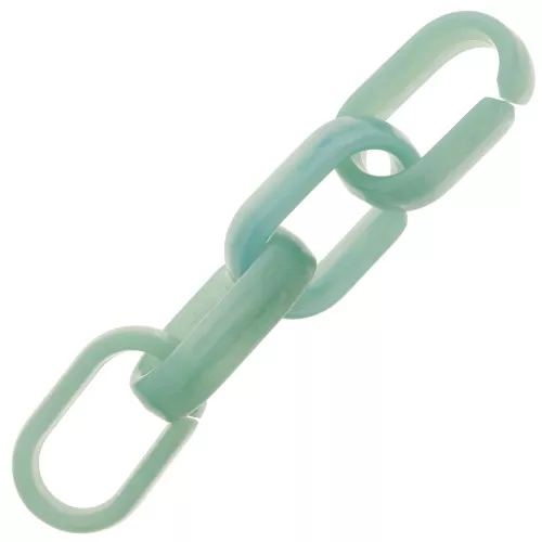 Maglia acrilica ovale 19x12 mm - Marmo verde acqua x1