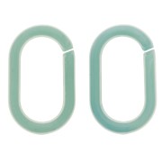 Maglia acrilica ovale 19x12 mm - Marmo verde acqua x1