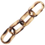 Maglia ovale in acrilico trasparente 19x12 mm - Leopard Brown - Nero x1