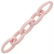 Maglia acrilica ovale 35x19 mm - Rosa chiaro x1