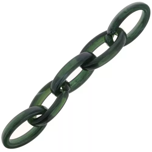 Maglia acrilica ovale 35x19 mm - Marmo verde scuro x1