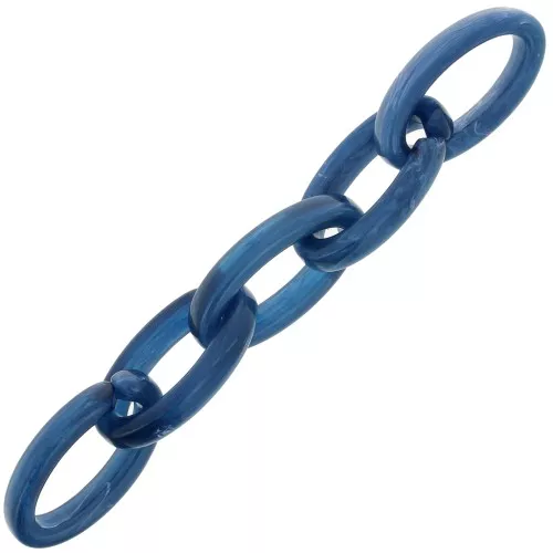 Maglia acrilica ovale 35x19 mm - Marmo blu scuro x1