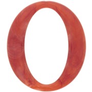 Maglia acrilica ovale 39x34 mm - Corallo marmorizzato x1