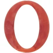 Maglia acrilica ovale 39x34 mm - Corallo marmorizzato x1