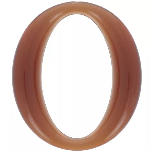Maglia ovale in acrilico trasparente 39x34 mm - Ambra x1