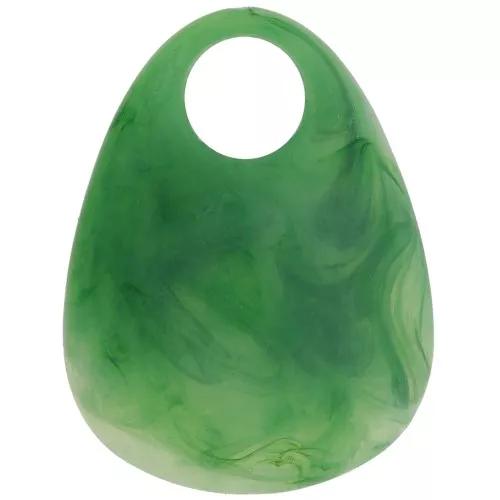 Pendente goccia in acrilico 38x29 mm - Marmo verde x1