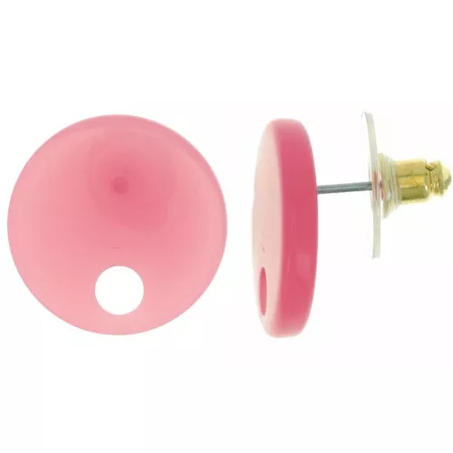 Orecchini tondi in acrilico da 18 mm - Pompelmo x2