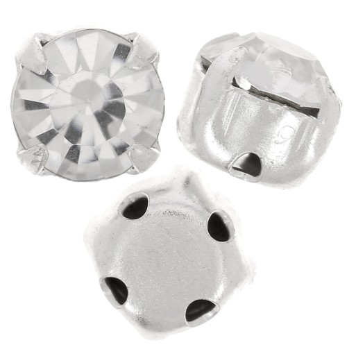 Chatons montés mm. 4 Crystal  x10