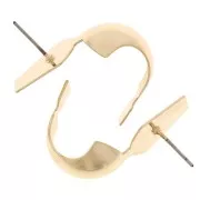 Orecchini a perno tondi per pendente 17x16 mm - dorato x2