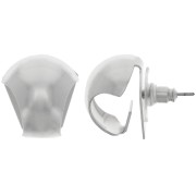 Orecchini curvi per ciondolo 17x16 mm - Rodio x2|raw }}