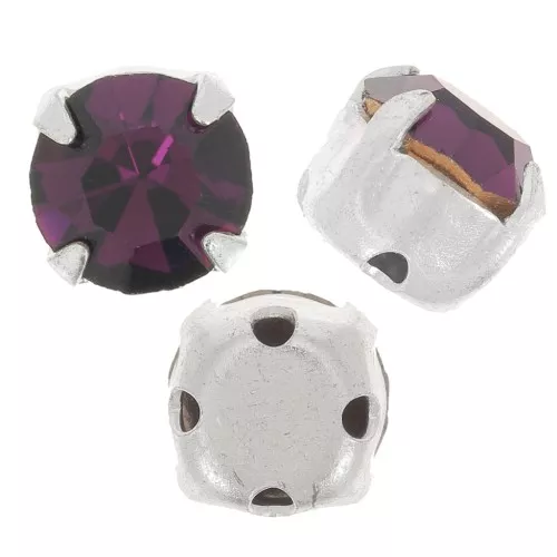 Chatons montés mm. 4 Amethyst x10