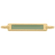 Distanziatore rettangolare 27x4 mm e resina epossidica - Oro fino - Menta x1|raw }}