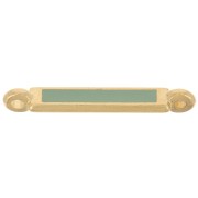 Distanziatore rettangolare 27x4 mm e resina epossidica - Oro fino - Menta x1