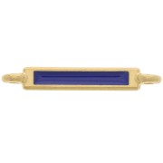 Distanziatore rettangolare 27x4 mm e resina epossidica - Oro fino - Blu scuro x1|raw }}