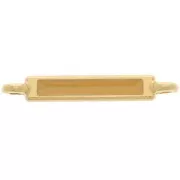 Distanziatore rettangolare 27x4 mm e resina epossidica - Oro fino - Ocra x1