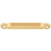 Distanziatore rettangolare 27x4 mm e resina epossidica - Oro fino - Ocra x1