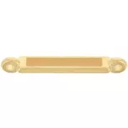 Distanziatore rettangolare 27x4 mm e resina epossidica - Oro fino - Ocra x1