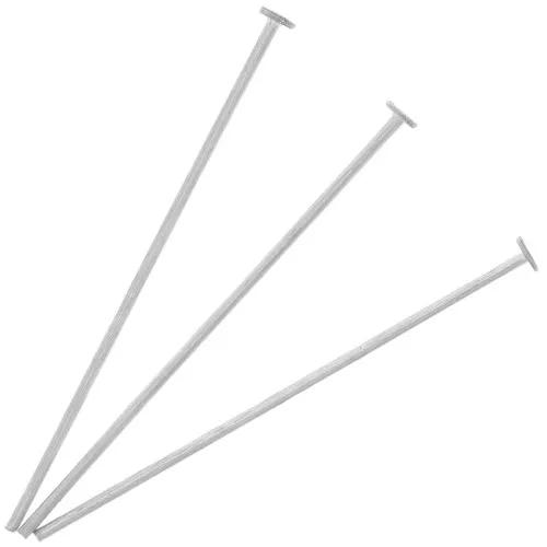 Chiodini a testa piatta 30x0,7 mm in argento 925 x10