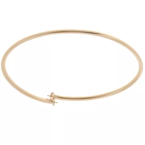 Bracciale flessibile per perle semi-forate - gold filled x19cm
