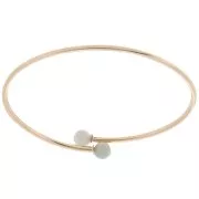 Bracciale flessibile per perle semi-forate - gold filled x19cm