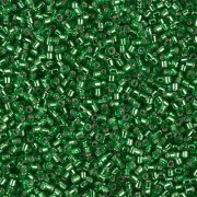 Miyuki Delica 11/0 DB0046 - Verde con bordi argentati x 100 g