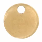 Zecchini rotondi da 6 mm a forma di medaglia da incidere - Acciaio inossidabile 303L Dorato x4