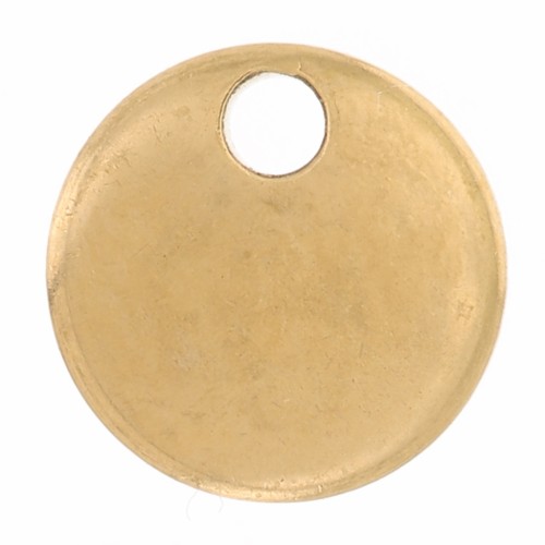 Zecchino rotondo per incisione rotonde da 6 mm in acciaio inox 304L dorato x4