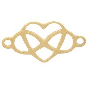 Distanziatore a cuore infinito 7,5x15 mm - Acciaio inossidabile 304 dorato x1