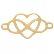 Distanziatore a cuore infinito 7,5x15 mm - Acciaio inossidabile 304 dorato x1