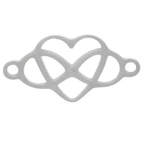 Distanziale a cuore infinito 7,5x15 mm - Acciaio inox 304 x1