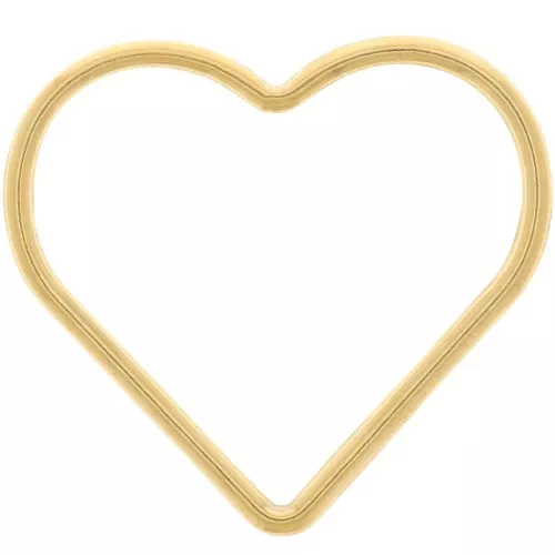 Distanziatore cuore 23x25 mm - Acciaio inox 304 dorato x1