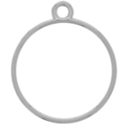 Pendente rotondo scavato 30 mm - Acciaio inox 304 x1