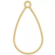 Pendente goccia scavata 45x25 mm - Acciaio inossidabile 304L dorato x1