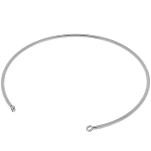Bracciale sottile di 1,5x160 mm con 2 anelli chiusi - Acciaio inossidabile 304 x1