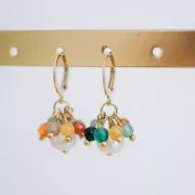 Monachelle rotonde - anello aperto 12 mm - Acciaio inox 304 dorato x2