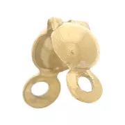 Copri nodo da 4 mm con anelli chiusi - Acciaio inox 304L dorato x4