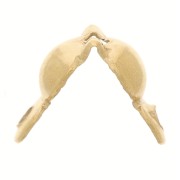 Copri nodo da 4 mm con anelli chiusi - Acciaio inox 304L dorato x4