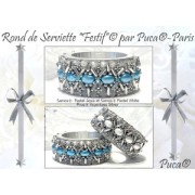 Perle in vetro Samos® di Puca® 7x5 mm Ice Slushy Blue Curacao x10g