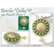 Perle in vetro Samos® di Puca® 7x5 mm Pastel Cream x10g