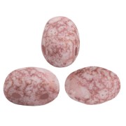 Perle in vetro Samos® di Puca® 7x5 mm Opaque White Bronze Mat x10g